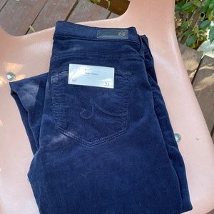 AG Jeans The Prima Cigarette Leg, Stretch Corduroy Pants, Size 25R, NWT